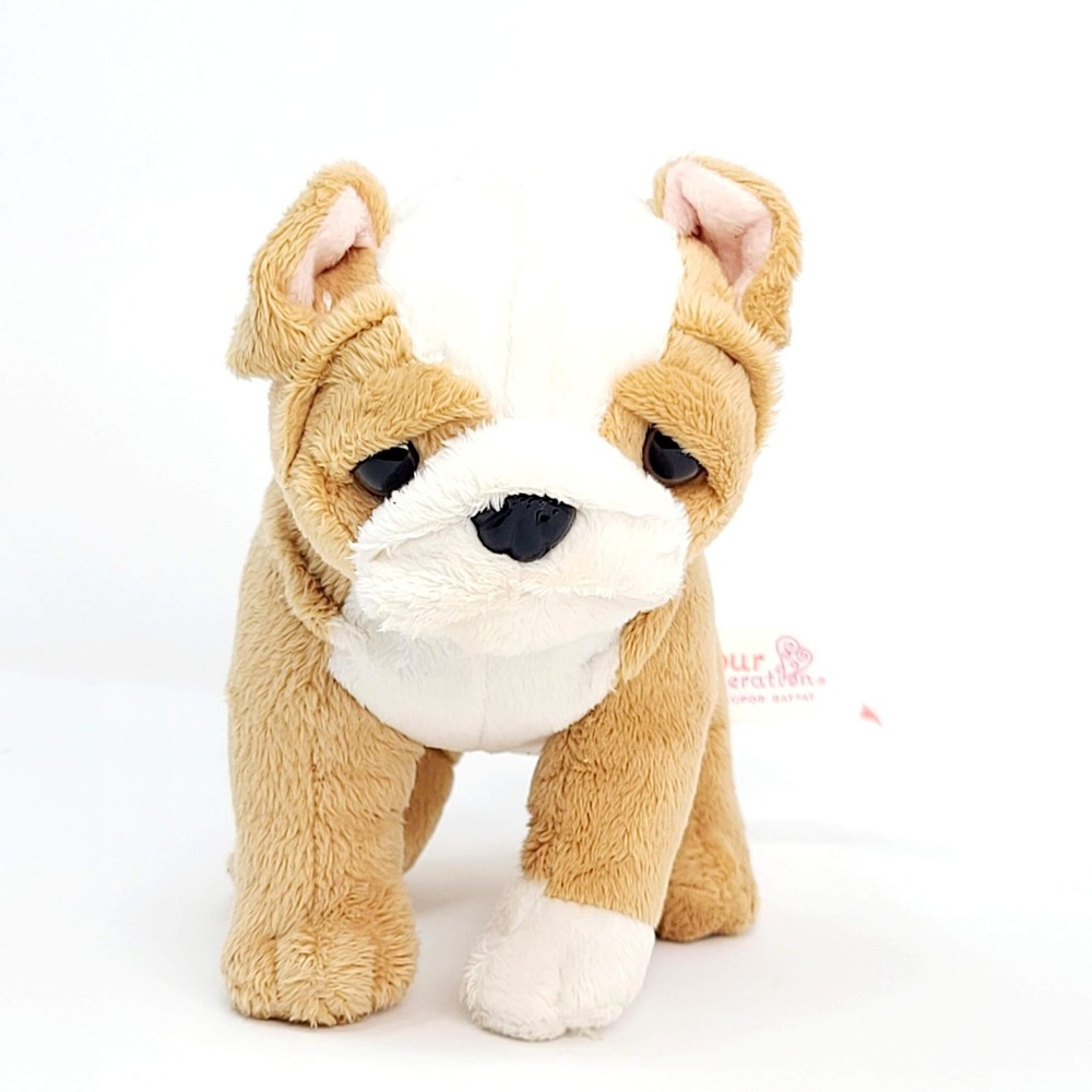 Our Generation Battat English Bulldog Plush Puppy Dog Tan White 6 inches